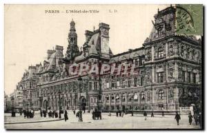 Postcard Old Paris City Hall