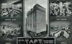 Circa 1910-20 Multi View Hotel Taft, New York, Unused Vintage Postcard P21