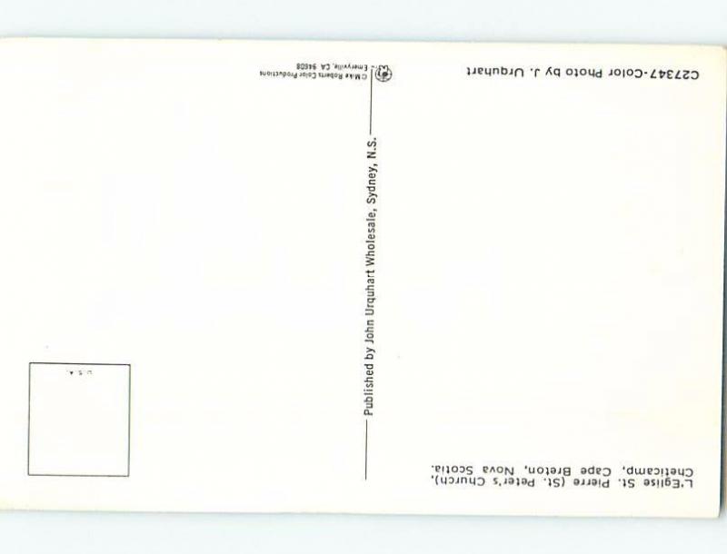 Unused Pre-1980 CHURCH SCENE Cheticamp On Cape Breton Nova Scotia NS G3622