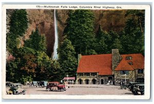 1934 Scenic View Multnomah Falls Lodge Columbia River Highway Oregon OR Postcard