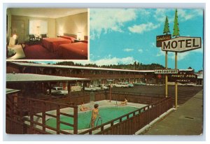 Vintage Timbers Motel & Restaraunt, Shelton, Washington. Postcard F116E