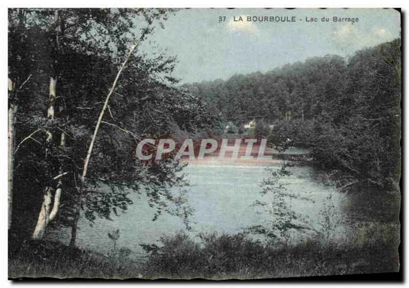 Old Postcard La Bourboule Lac Du Barrage