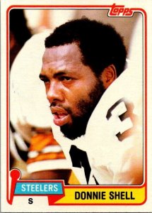 1981 Topps Football Card Donnie Shell Pittsburgh Steelers sk60479