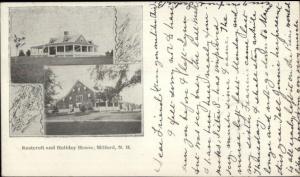 Milford NH Restcroft & Holiday House c1905 Postcard