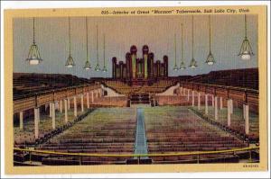 Interior Mormon Tabernacle, Salt Lake City UT