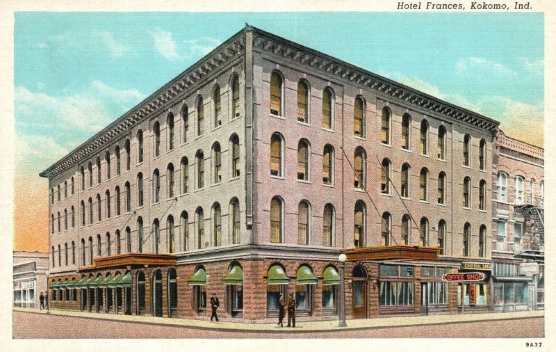 Vintage Postcard Hotel Frances Historical Landmark Kokomo Indiana IN Kokomo News