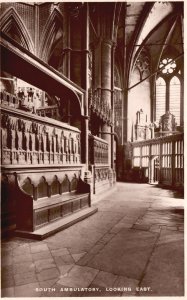 Postcard South Ambulatory Looking East Westminster Abbey Raphael Tuck RPPC Photo