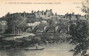 Set of 10 vintage postcards - The cite of Carcassonne, France