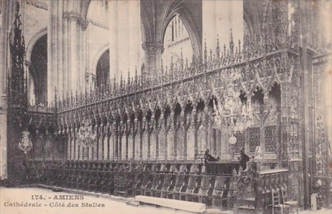 France Amiens Cathedrale Cote Des Stalles