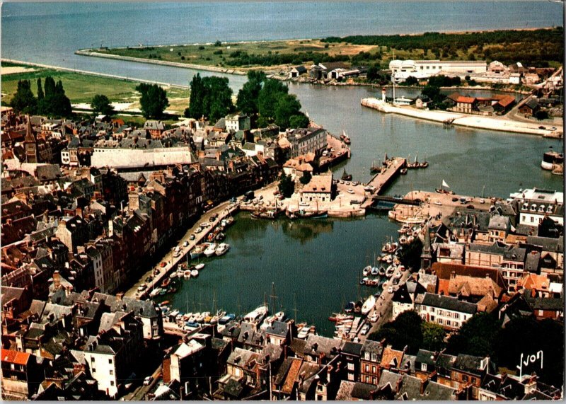 General View of Honfleur Calvados France 1950s Postcard