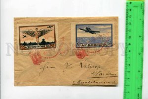 416491 POLAND POZNAN 1921 year forgery posted COVER w/ air mail STAMPS