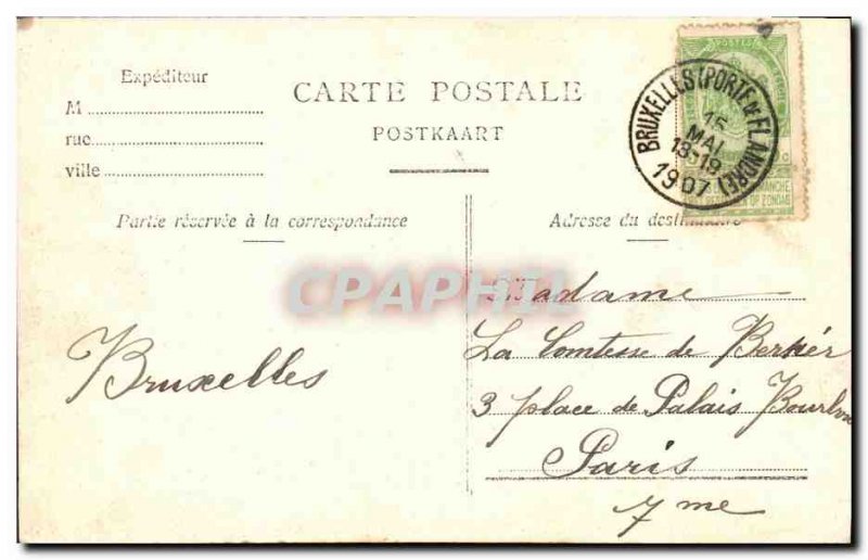 Old Postcard Brussels Courthouse Panorama