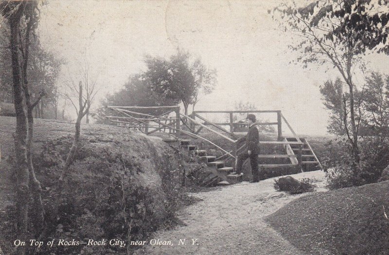 Near OLEAN, New York, PU-1909; On Top Of Rocks, Rock City