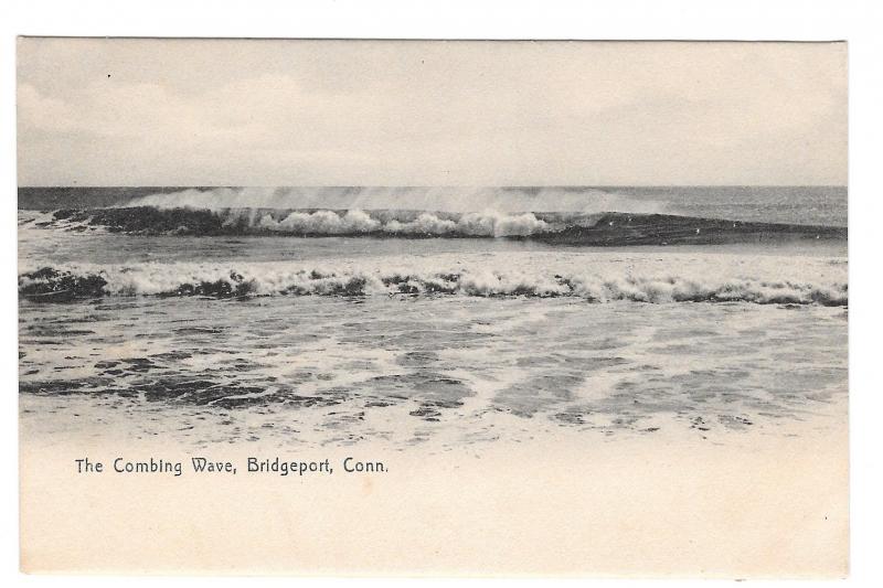 CT Bridgeport Connecticut The Combing Wave Litho Vintage UDB Postcard