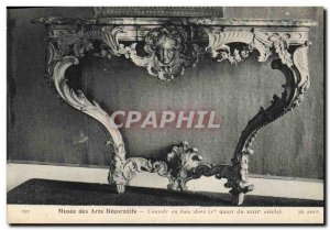 Old Postcard Musee des Arts Decorative gilt wood console
