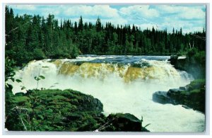 1974 Pisew Falls Walleye Fishing Downstream Thompson Manitoba Canada Postcard