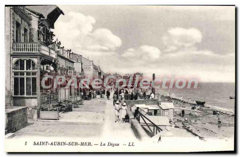 Postcard Old Saint Aubin Sur Mer La Digue
