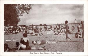 The Beach Port Dover Ontario ON Ont. Unused Vintage Postcard E26