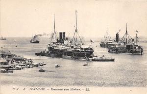 B91825 ship bateaux port said panoramic view harbour egypt   africa