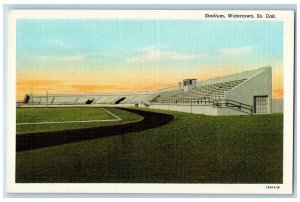 Watertown South Dakota SD Postcard Stadium Scenic View c1940 Vintage Unposted