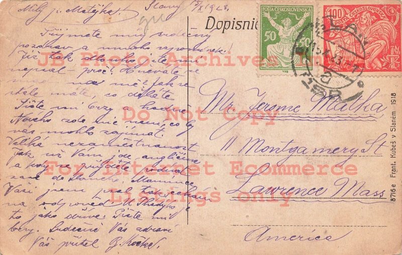 Czech Republic, Slany, Street Scene, Aerial View