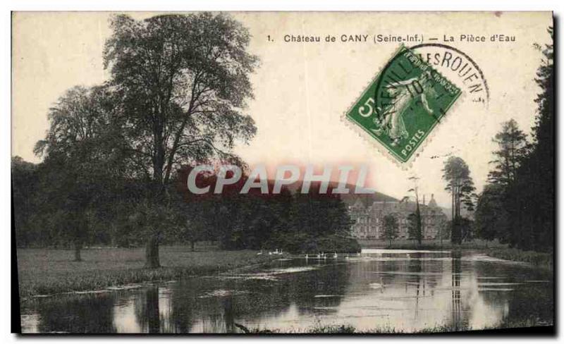 Old Postcard Cany Chateau La Piece D Water