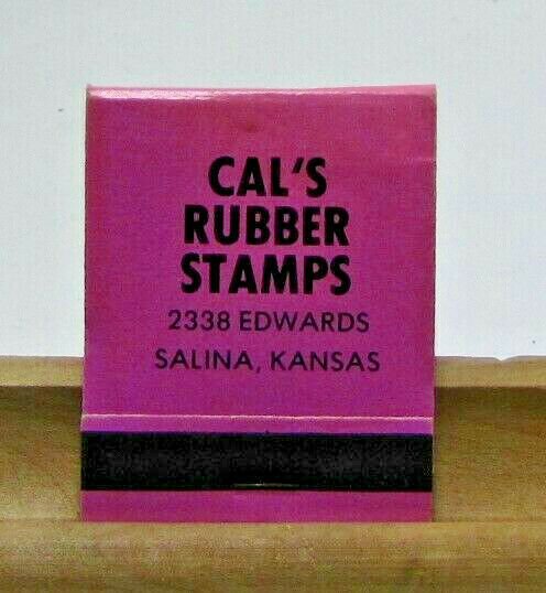 Cal's Rubber Stamps Salina Kansas Vintage Matchbook Cover 