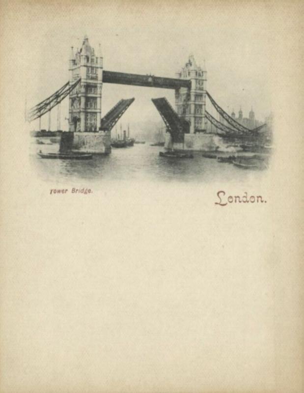 london, Tower Bridge (1899) Court Card