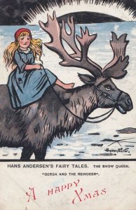 Hans Christian Andersen Fairy Tales The Snow Queen Antique Childrens Postcard