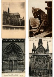 PARIS FRANCE NOTRE DAME CHURCH 1000 CPA pre-1960 (L2485)