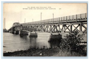 c1910's Toll Bridge Over Piscataqua River Between Dover Portsmouth NH Postcard