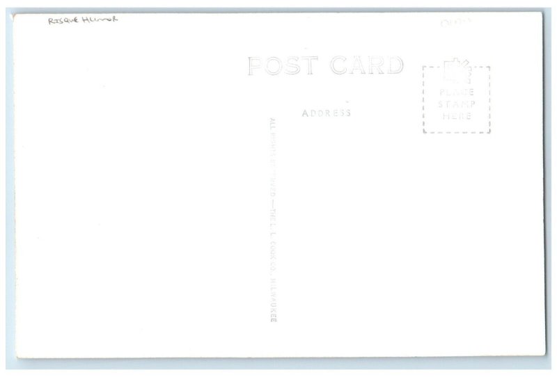 c1940's Mouse Trapped I Get Caught Too Easy Risque Humor Vintage Postcard