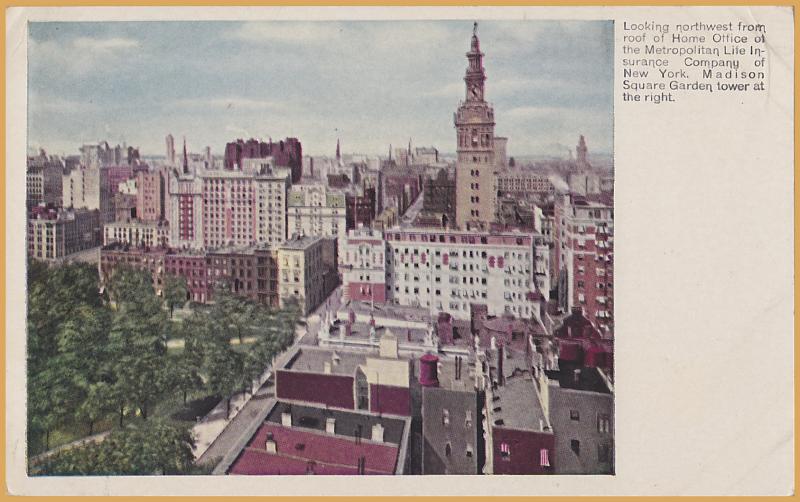 New York, N.Y., Metropolitan Life Insurance Co.-Looking Northwest from Roof-MSG