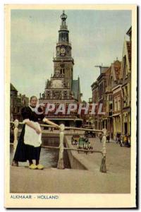 Postcard Old Holland Alkmaar