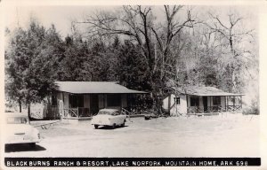 RPPC Real Photo, Black Burns  Resort, L.Norfolk, Mountain Home, AR, Old Postcard