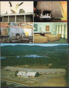 (2) Ontario Aerial View WAWA Motor Hotel with Interior views 1950s-1970s