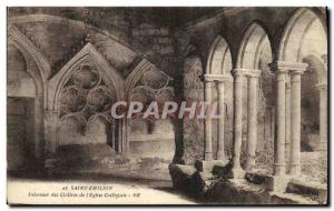 Postcard Old Saint Emilion Interior of The Collegiate Church of Cloitres