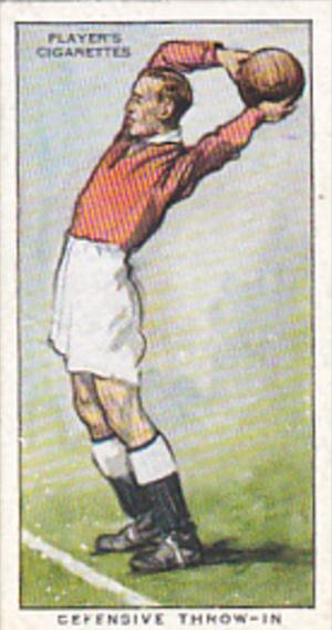 Cigarette Card Player Association Football Hints 1934 No 13 Defensive Throw-In