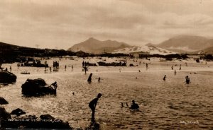 South Africa Bathing at Fish Hoek Cape Town Vintage RPPC 08.69