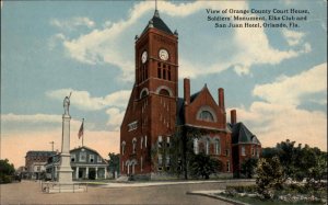 Orlando Florida FL Hotel Court House 1900s-1910s Postcard