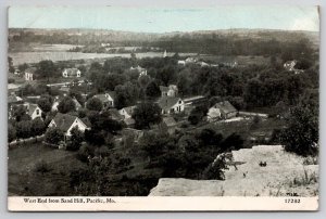 Pacific Missouri West End From Sand Hill Homes Farm Birds Eye View Postcard O26