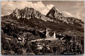 1910's Steinerberg Switzerland Mountain Alps Houses Real Photo RPPC Postcard