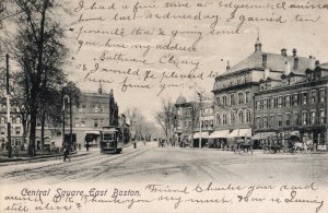 12744 Trolley Car at Central Square, East Boston, 1906