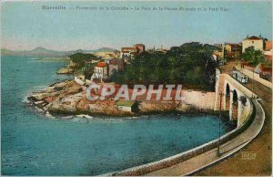 Old Postcard Marseille Corniche Promenade Bridge Counterfeit Money and Petit ...
