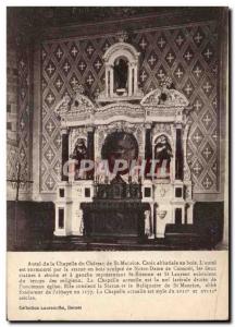 Old Postcard Altar of the chapel of the castle of St Maurice Rennes