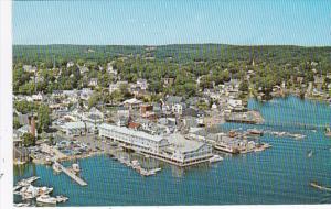 Maine Boothbay Harbor Aerial View Of Fishermans Wharf Inn and Waterfront