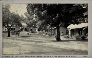 Lake George New York NY Batesville Lodge Brookside Cabins Vintage Postcard