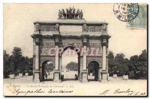 Old Postcard Paris Arc de Triomphe du Carrousel