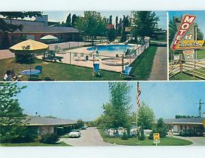 Unused Pre-1980 OLD CARS & RANCHO PILLOW MOTEL Sandusky Ohio OH M0770