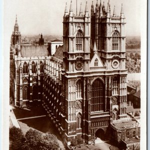 c1920s London, England RPPC Westminster Abbey Gothic Architecture Church A336